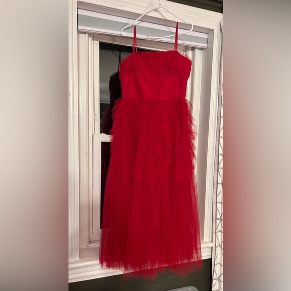 BCBG Max Azria Strapless Ruffle-Trimmed Gown 🌹 - Picture 4 of 6